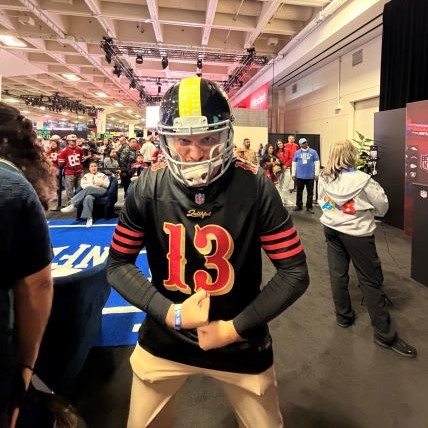 Garrett Perry at the Super Bowl